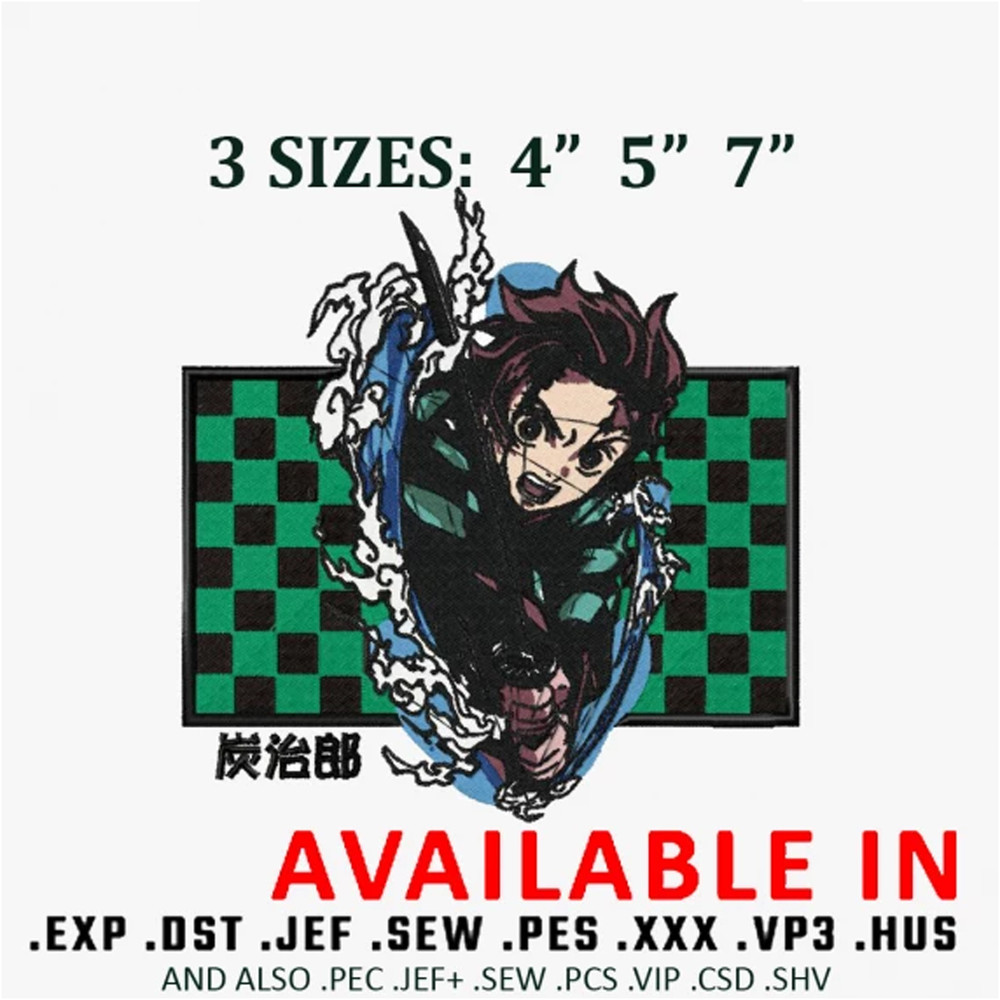Anime Tanjiro Embroidery design