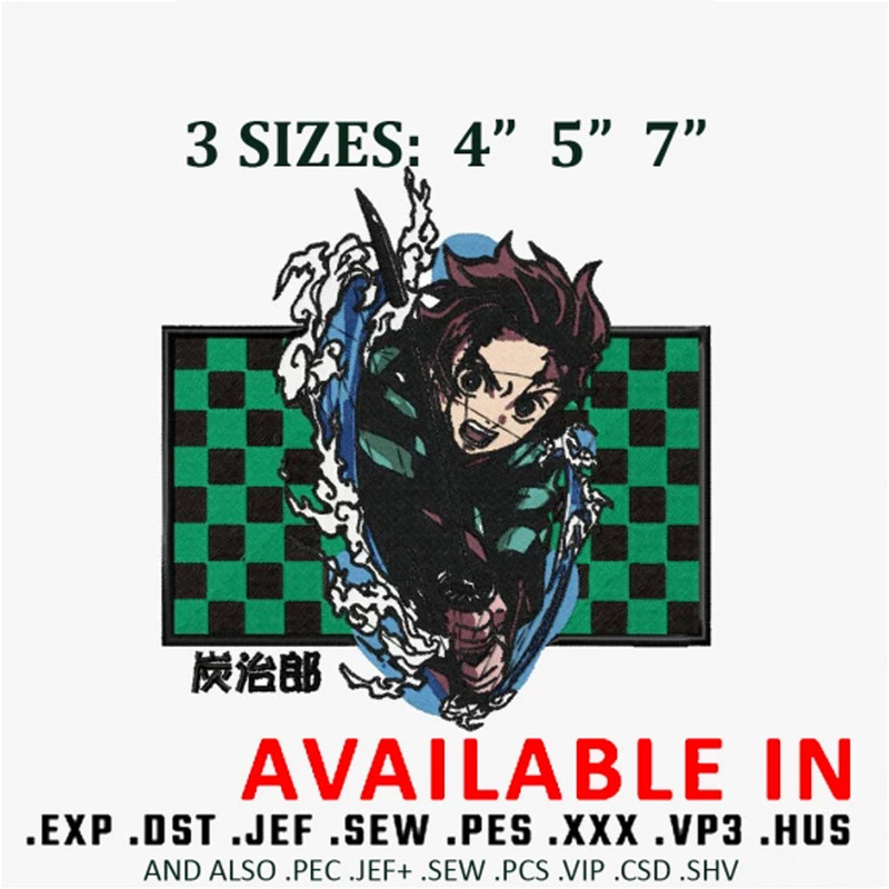 Anime Tanjiro Embroidery design