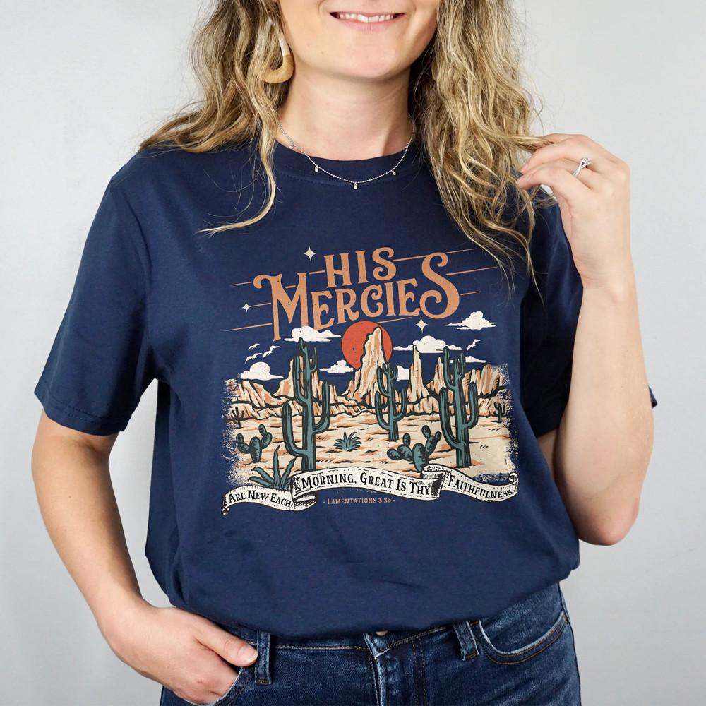 Boho Bible Verse Sweatshirt, Faith Based Shirt, Boho Christian Shirts, Trendy Christians Hoodie, Jesus His Mercies Are New Each Morning - 6.jpg