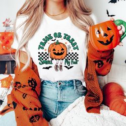 trick or treat shirt, halloween shirt, pumpkin shirt, spooky shirt, happy halloween shirt, cute halloween shirt, hallowe