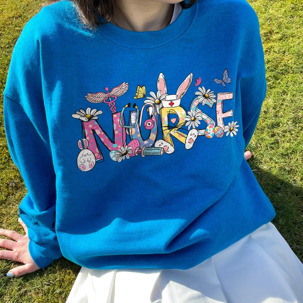 Easter Bunny Nurse Crewneck Sweatshirt, Cute Nursing School Shirt,Funny Easter Hoodie, Nursing School Tee,Gift For Easter,Womens Easter - 6.jpg