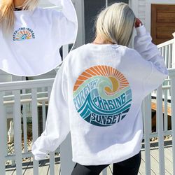 forever chasing sunset sweatshirt, catch the sunsets, oversized hoodie for girl, aesthetic trendy sh