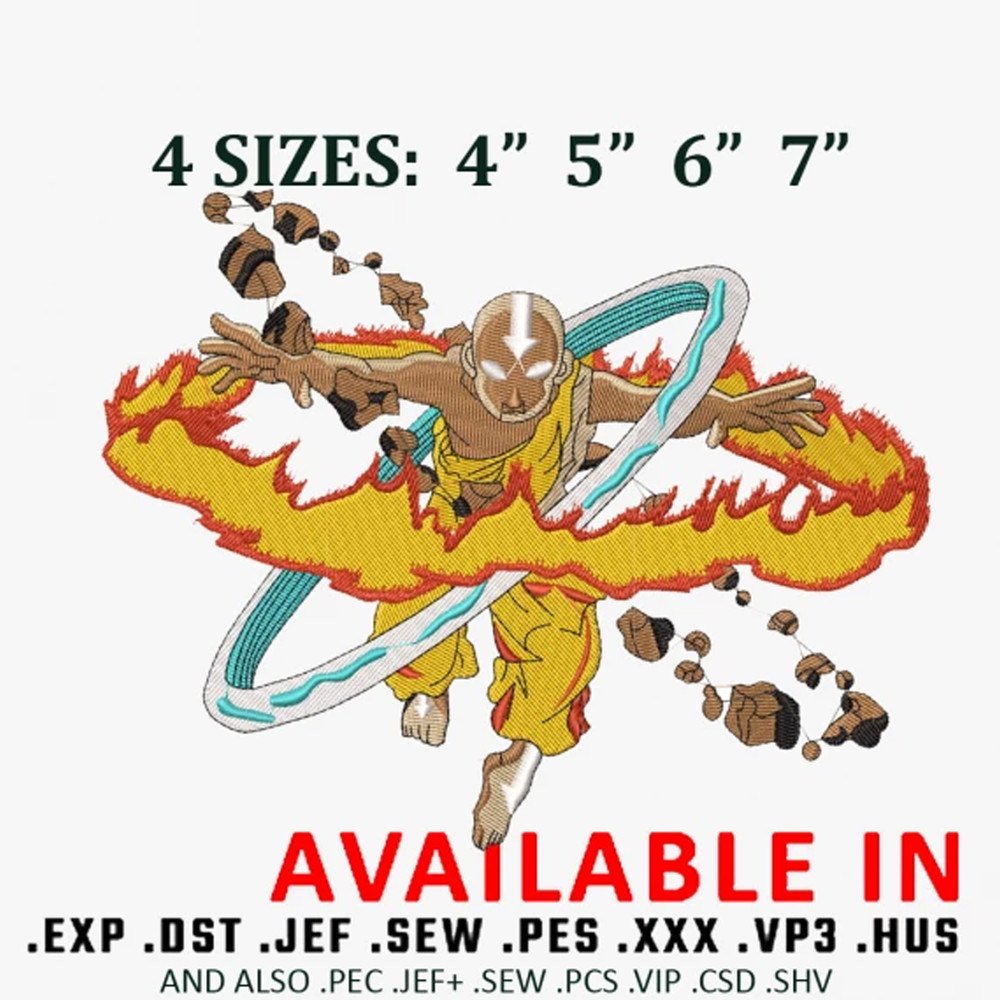 Aang Embroidery design