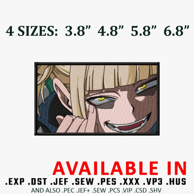 Himiko Toga Embroidery design