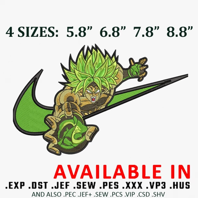 Broly Super Saiyan Embroidery design