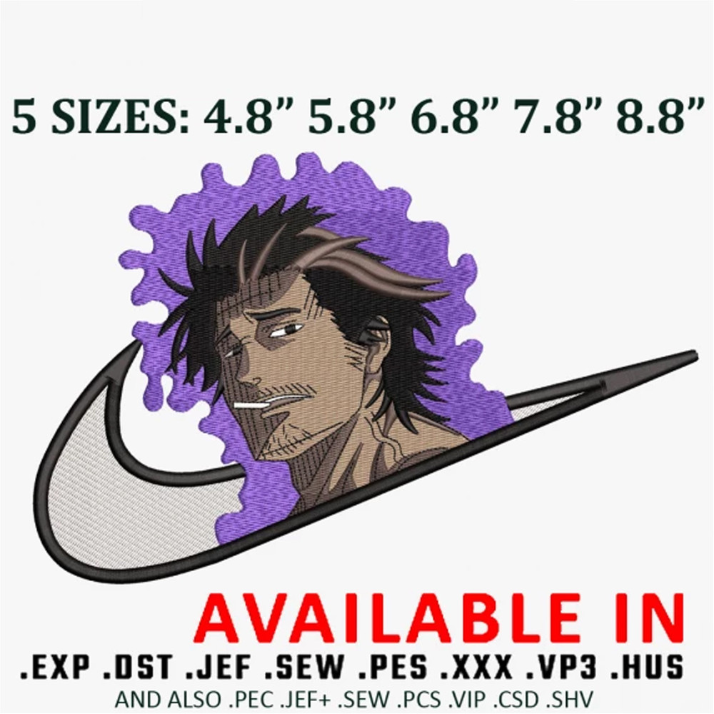 Captain Yami Embroidery design