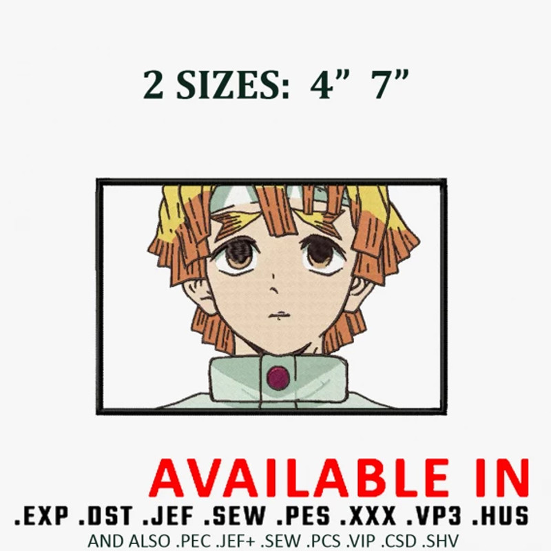 Zenitsu cute Embroidery design