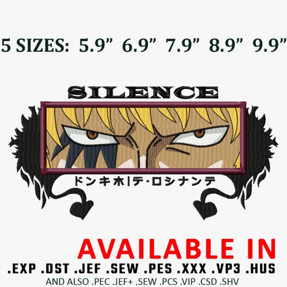 Rosinante eyes Embroidery Design