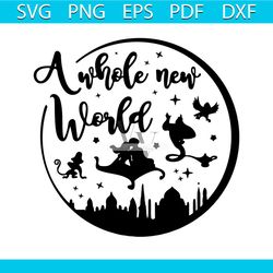 a whole new world svg , png , dxf eps digital download , disney svg , aladdin svg , cricut cut file, silhouette cutting
