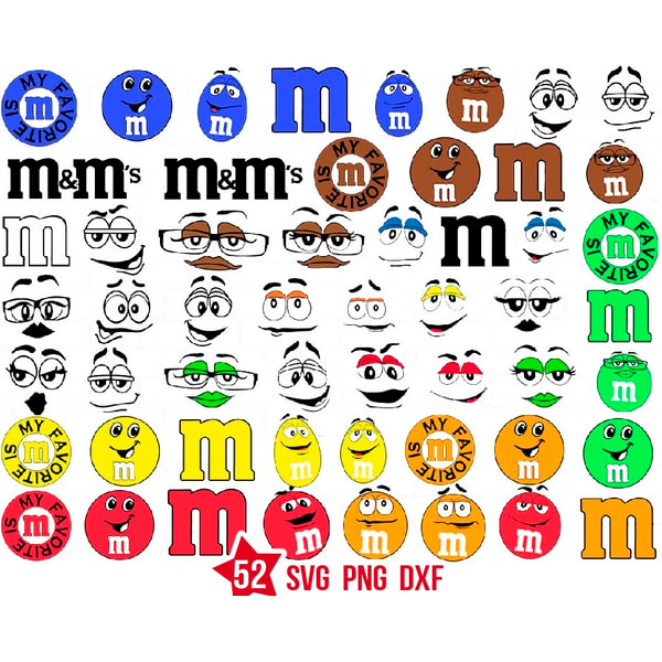 M&M Faces Svg Bundle, M&M Svg, M&M Cricut svg Bundle, M&M Ye - Inspire ...