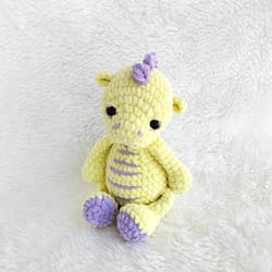 dragon crochet plush toy, crochet plush dinosaur toy, stuffed animals, birthday gift, christmas present, best grandma