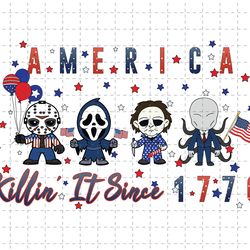 scary movie 4th of july png, horror friends 4th of july png, horror movie png, horror characters png