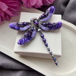 Dragonfly brooch handmade