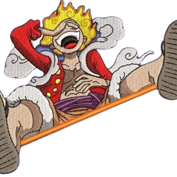 luffy anime embroidery design