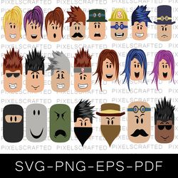Roblox Bundle Svg, Roblox Face Svg, Roblox Character Svg, Ro