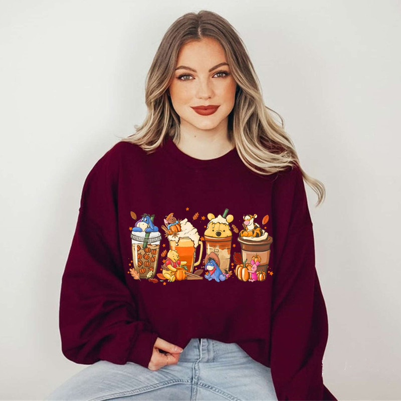 Winnie The Pooh Coffee Latte Shirt Sweatshirt , Vintage Fall Season Sweatshirt , Halloween Costume, Cute Halloween Pumpkin Sweatshirt2.png