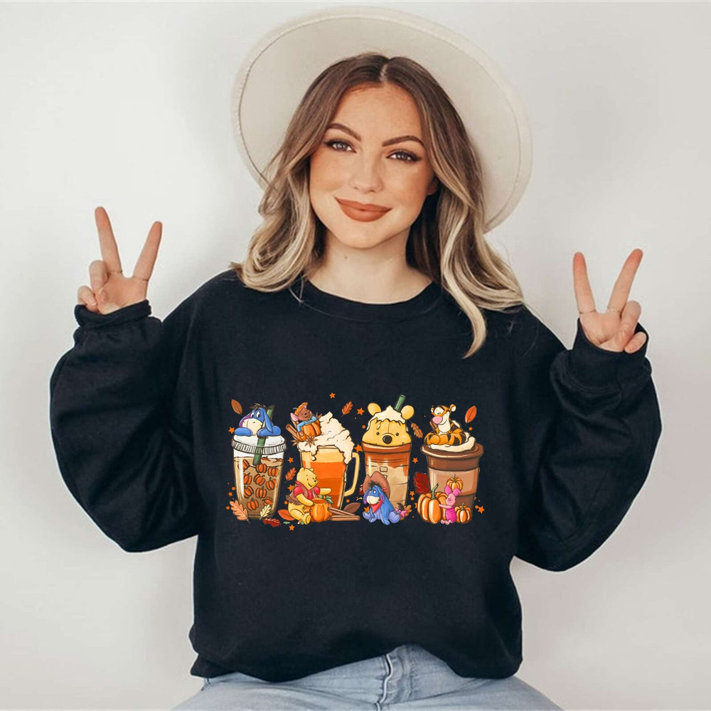 Winnie The Pooh Coffee Latte Shirt Sweatshirt , Vintage Fall Season Sweatshirt , Halloween Costume, Cute Halloween Pumpkin Sweatshirt3.png