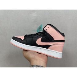 nike air jordan 1 high black pink sneakers