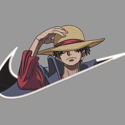 luffy anime embroidery design