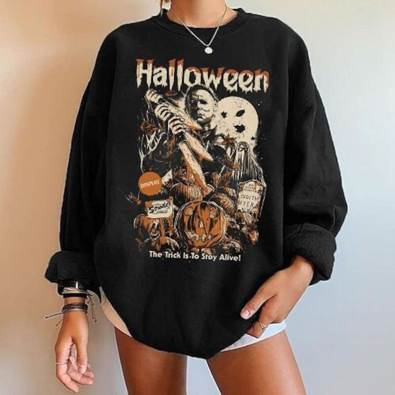 Halloween Horror Movie Crewneck Sweatshirt, Scream Sweatshirt, Scream Horror Movie Shirt, Scream Ghostface Shirts, Michael Myers Sweatshirt.png