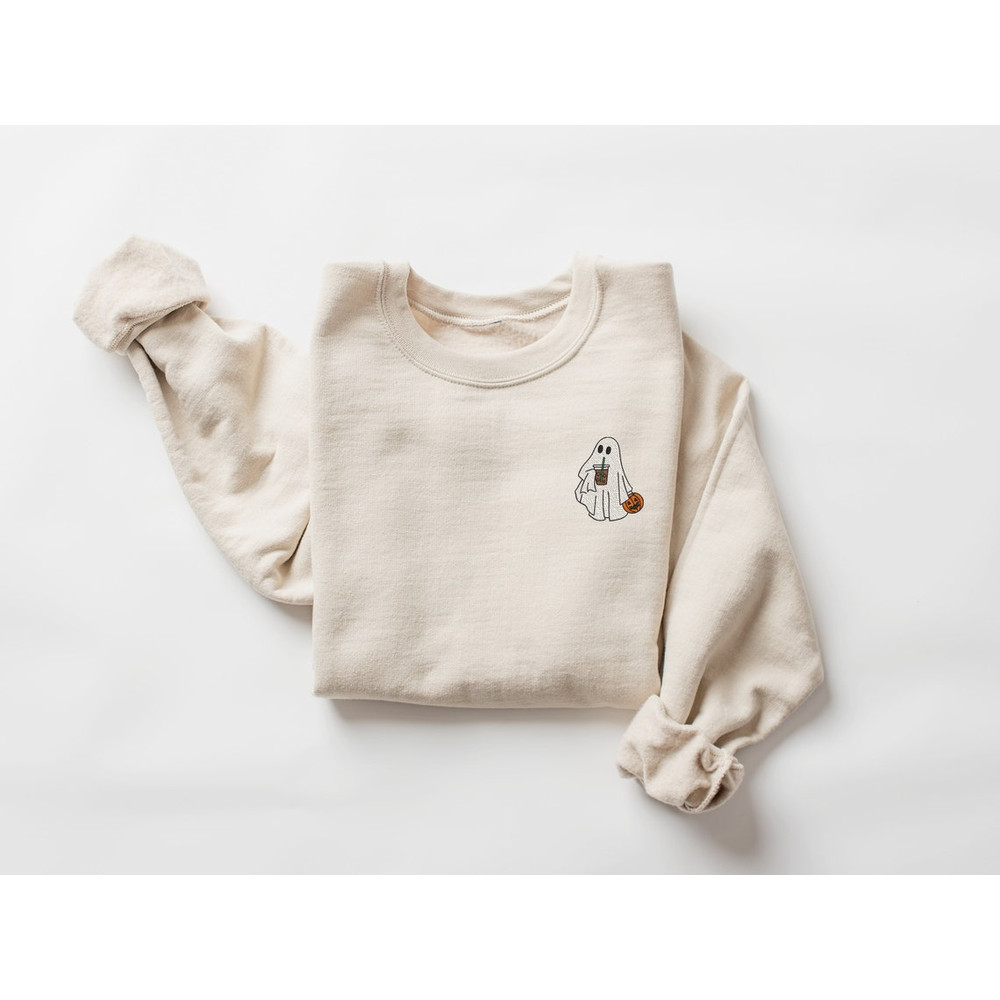 Embroidered Ghost Sweatshirt, Embroidered Fall Sweatshirt, Ghost With Coffee Sweatshirt, Halloween Embroidered Sweatshirt, Spooky Season2.png