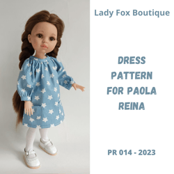 Dress pattern for Paola Reina dolls