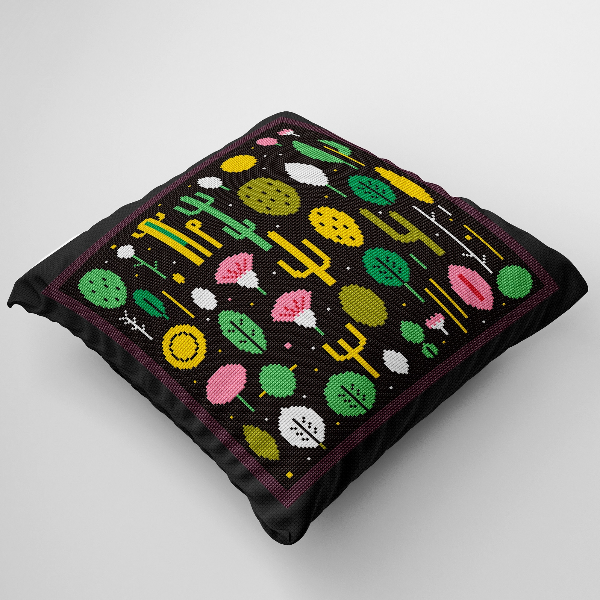 cross stitch pattern cushion