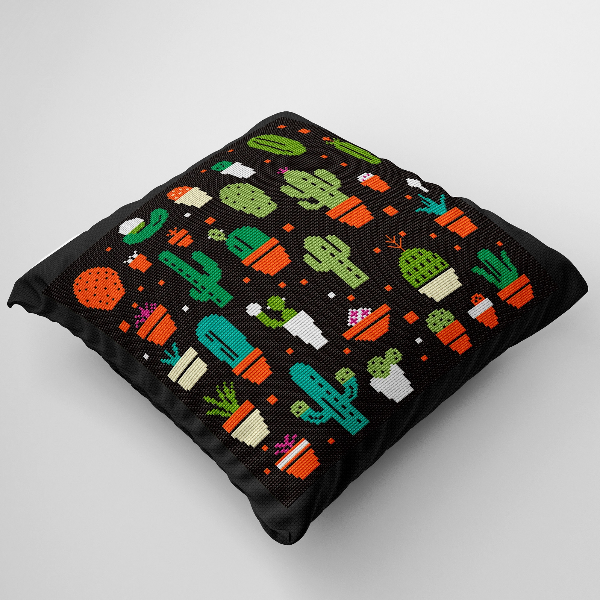 modern sampler cross stitch pattern pillow