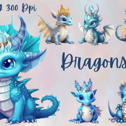 dragon clipart, baby dragon digital download designs, sublimation dragon illustrations,dragon png files