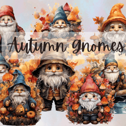 Autumn gnomes Png Clipart, Sublimation clipart for autumn gnomes, Cute autumn gnomes Png images