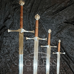 Accolade Medieval Templar style from the Hand Forged In Fire Hand Hammered, Full Tang, Maple Burl Handle