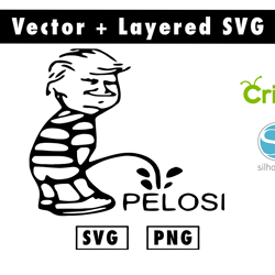 trump pelosi svg and png files for cricut machine , anime svg , manga svg , goku svg