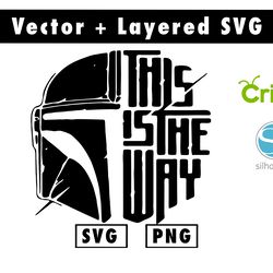 the mandalorian svg and png files for cricut machine , anime svg , manga svg , goku svg