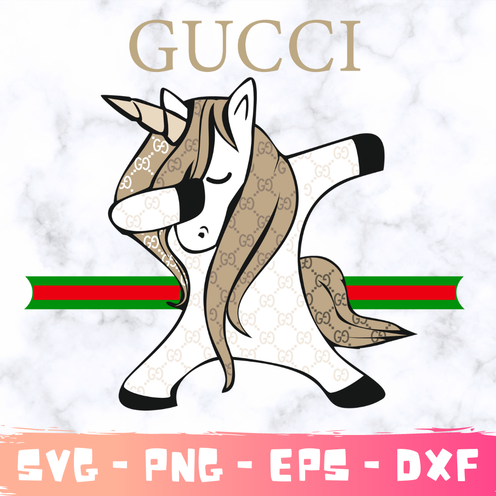Logo gucci unicorn Brand Svg, Fashion Brand Svg, unicorn gucci logo Silhouette Svg File Cut Digital Download.