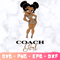 Coach girl Svg, Fashion Brand Svg,Famous Brand Svg, Silhouette Svg Files, Layered Files, Coach PNG-SVG-EPS-DXF-PDF File.