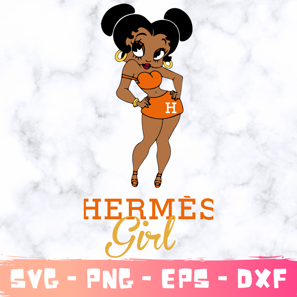 Hermes girl Svg, Fashion Brand Svg,Famous Brand Svg, Silhouette Svg Files, Layered Files, Hermes PNG-SVG-EPS-DXF-PDF.
