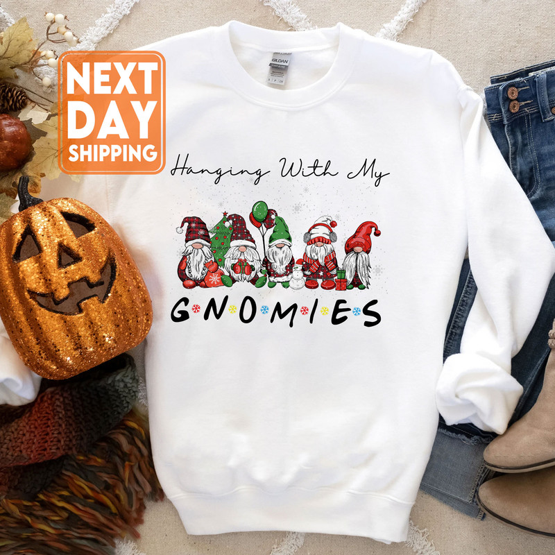 Hanging With My Gnomies Sweatshirt, Christmas Gnomies Tee, Funny Christmas Shirt, Xmas Family Hoodie, Christmas Crewneck, Matching Family - 3.jpg