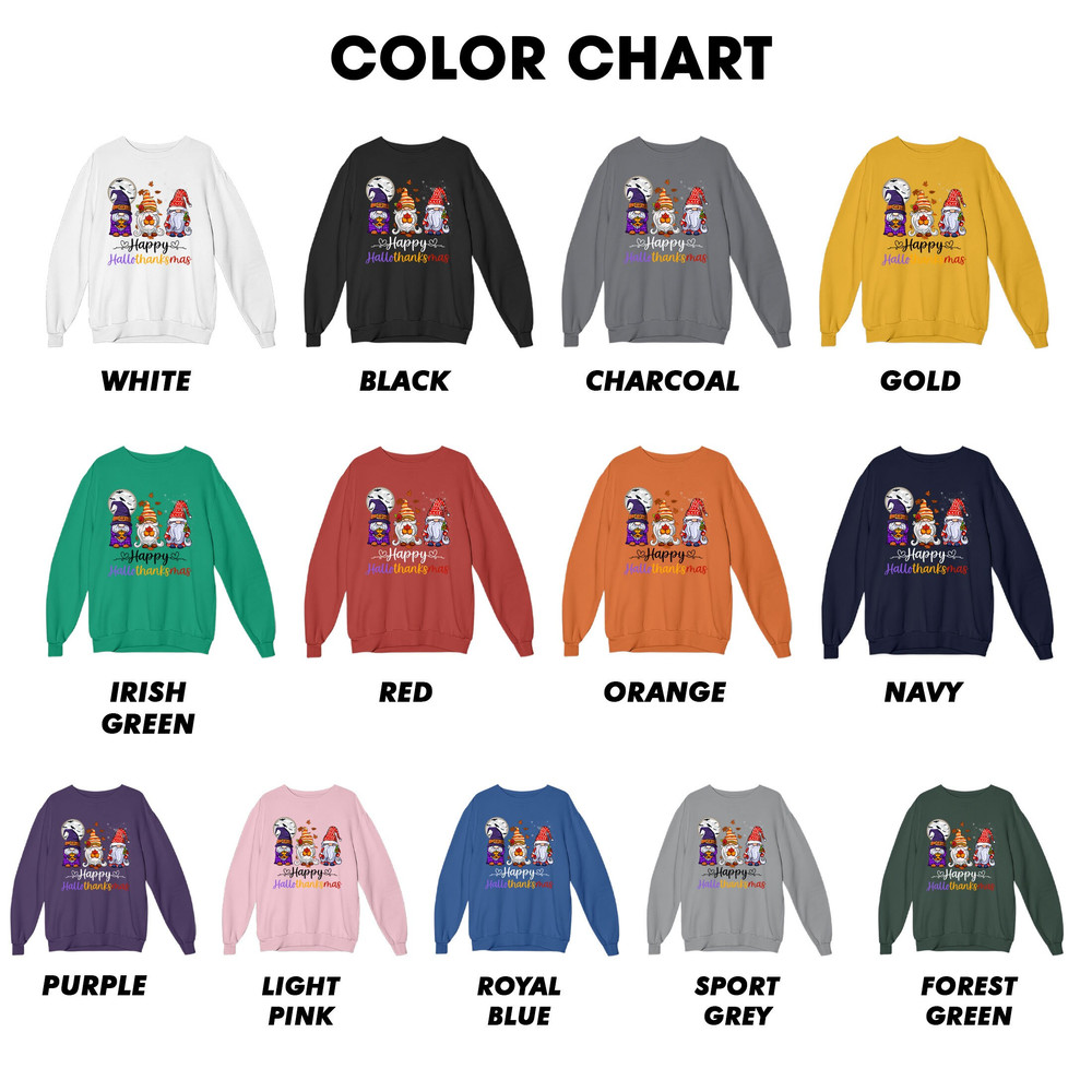 Happy Hallothanksmas Gnomes Halloween, Merry Christmas Sweatshirt, Halloween Gnomes Shirt, Funny Gnome Hoodie, Happy Thanksgiving Shirt - 2.jpg
