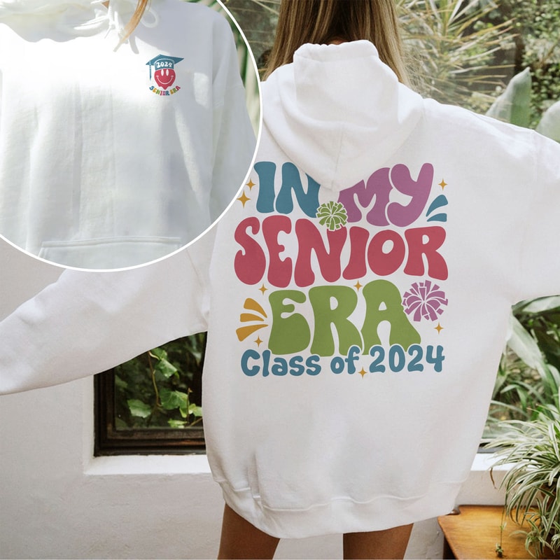In My Senior Era 2024 Sweatshirt, Class Of 2024 Shirt, Retro Senior 2024 Sweatshirt, 2024 Senior Gifts, High School Graduation - 3.jpg