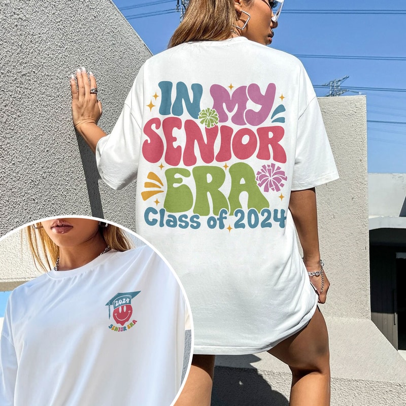 In My Senior Era 2024 Sweatshirt, Class Of 2024 Shirt, Retro Senior 2024 Sweatshirt, 2024 Senior Gifts, High School Graduation - 4.jpg