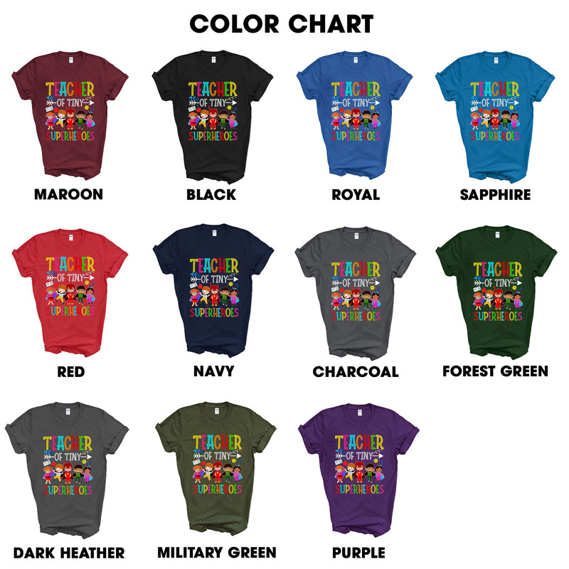 Kindergarten Prek Teacher Of Tiny Superheroes Back To School T-Shirt - 8.jpg