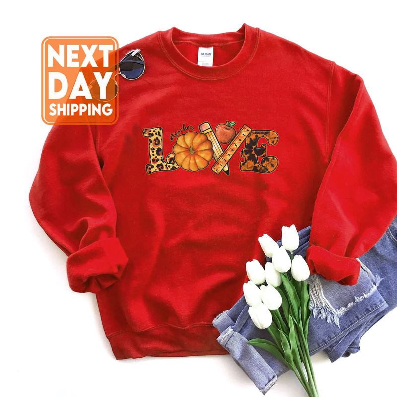 Love Teaching Halloween Shirt, Spooky Teacher Sweatshirt, Teacher Shirts, Retro Halloween Teacher, Kindergarten Teacher Tee - 3.jpg