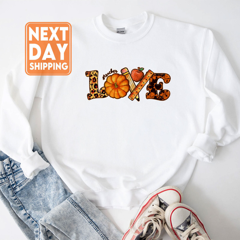 Love Teaching Halloween Shirt, Spooky Teacher Sweatshirt, Teacher Shirts, Retro Halloween Teacher, Kindergarten Teacher Tee - 4.jpg