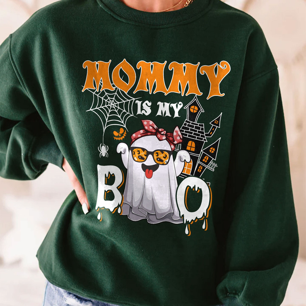 Mommy Is My Boo Halloween Boo Ghost Sunglasses Lover Family T-Shirt, Spooky Vibe Sweatshirt, Fall Trendy Hoodie - 6.jpg