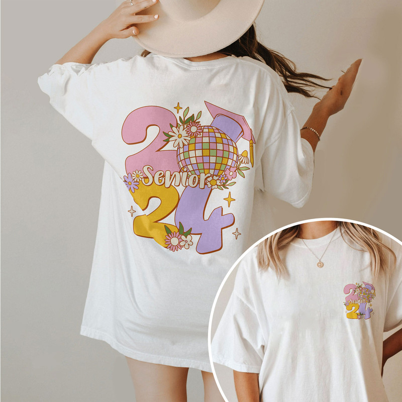 Retro Senior 2024 Sweatshirt, Class Of 2024 Sweatshirt, 2024 Graduate Shirt, Senior Class Of 2024, Wildflower Senior 2024, Senior Outfits - 5.jpg