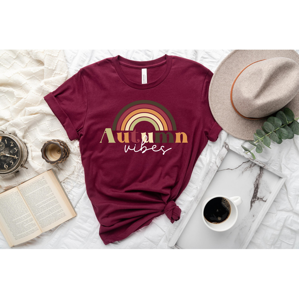 Autumn Shirt for Women, Fall Gift, Womens Halloween Shirt, Cute Fall Shirts, Hello Pumpkin,Fall Vibes,Thankful Grateful Blessed,Autumn Vibes - 3.jpg