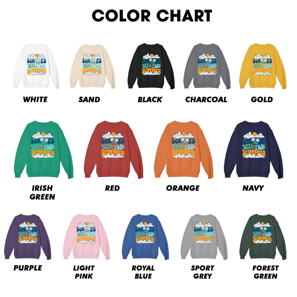 School's Out For Summer Shirt, Teacher Summer Shirt, Teacher Off Duty, Vacation Shirt, End Of School, Summer Break Shirt, Beach Sweatshirt - 2.jpg