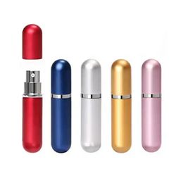travel mini perfume atomizer set-5 ps of 10 ml portable refillable spray bottles