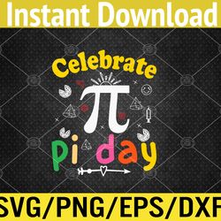 Pi Math Science STEM Gift 3.14 Pi Day Svg, Eps, Png, Dxf, Digital Download