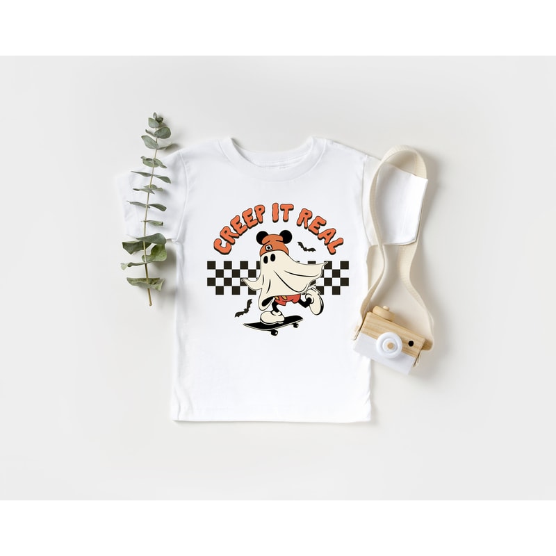 Creep It Real Onesie, Retro Halloween Bodysuit, first halloween gift, Newborn Gift Idea for Halloween, Ghost Halloween Baby Onesie - 5.jpg